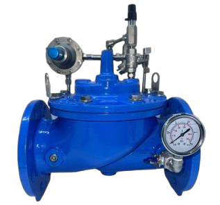 Flow control valve with gauge — ESG Egypt